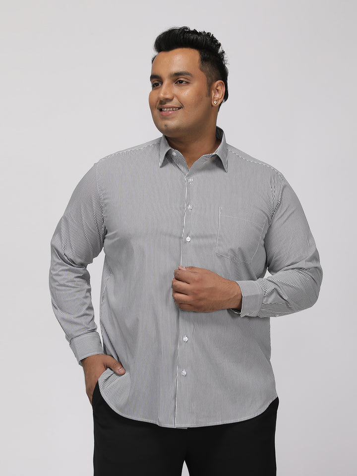 PLUS SIZE HALLMARK FOUR WAY STRETCH STRIPE SHIRT FOR MEN | XL-7XL