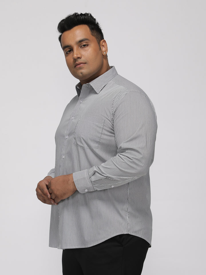 PLUS SIZE HALLMARK FOUR WAY STRETCH STRIPE SHIRT FOR MEN | XL-7XL