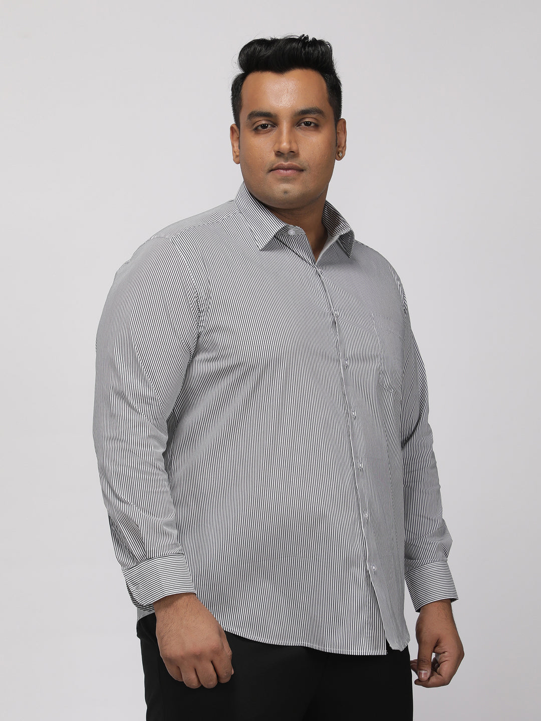 PLUS SIZE HALLMARK FOUR WAY STRETCH STRIPE SHIRT FOR MEN | XL-7XL