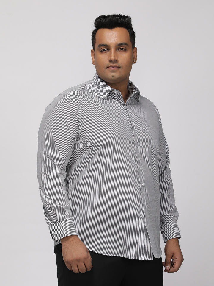 PLUS SIZE HALLMARK FOUR WAY STRETCH STRIPE SHIRT FOR MEN | XL-7XL