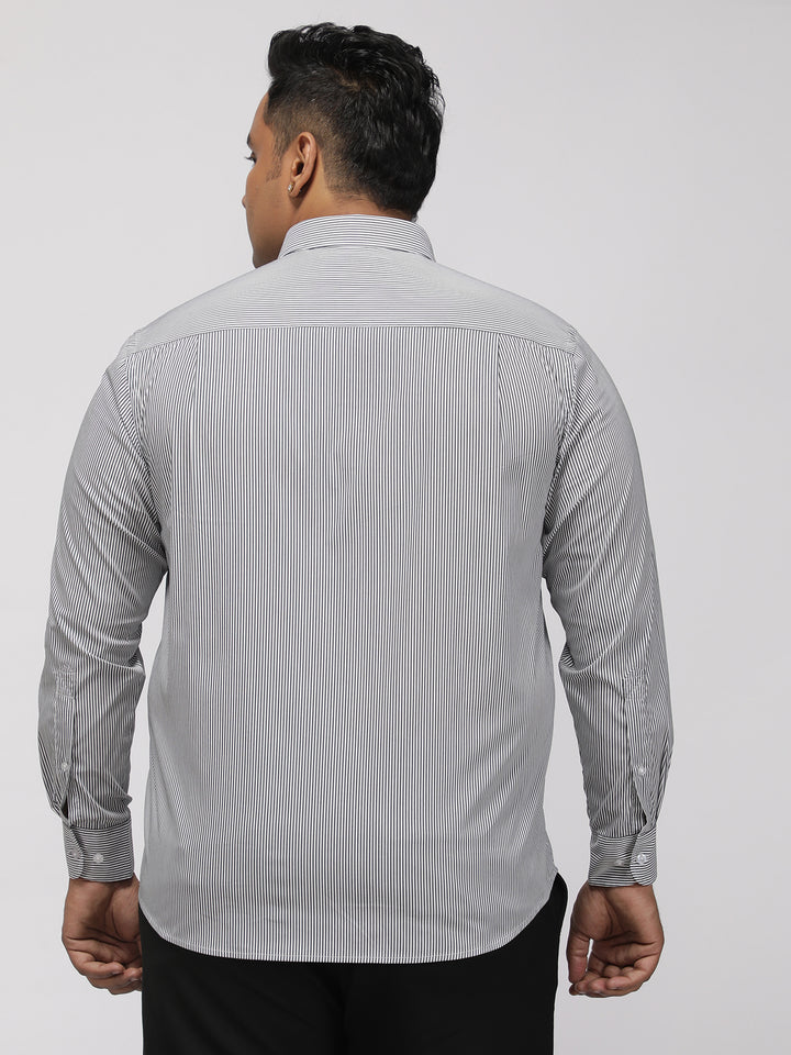 PLUS SIZE HALLMARK FOUR WAY STRETCH STRIPE SHIRT FOR MEN | XL-7XL