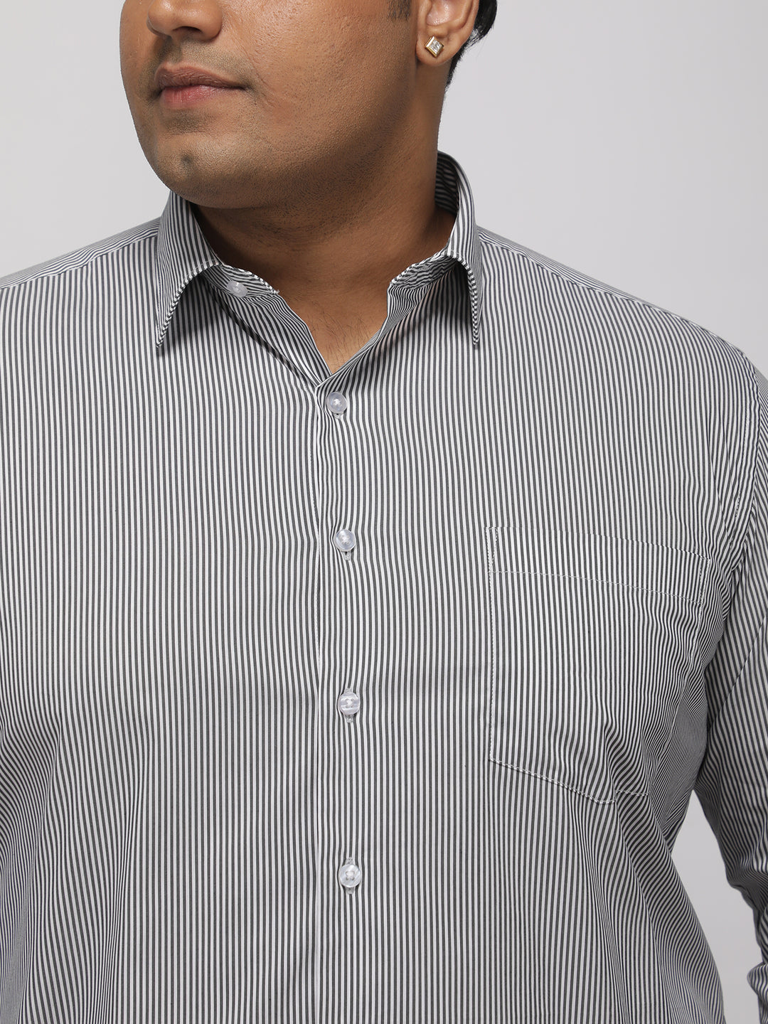 PLUS SIZE HALLMARK FOUR WAY STRETCH STRIPE SHIRT FOR MEN | XL-7XL
