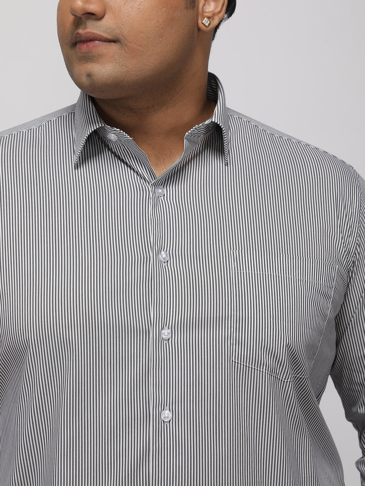 PLUS SIZE HALLMARK FOUR WAY STRETCH STRIPE SHIRT FOR MEN | XL-7XL