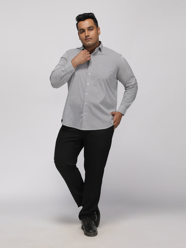 PLUS SIZE HALLMARK FOUR WAY STRETCH STRIPE SHIRT FOR MEN | XL-7XL