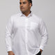 PLUS SIZE HALLMARK DURALAST WHITE SELFSTRIPE SHIRT FOR MEN | XL-7XL