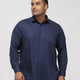 PLUS SIZE FESTIVE TENCEL COTTON STRUCTURE SOLID EVENING SHIRT FOR MEN | XL-7XL