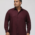 PLUS SIZE FESTIVE TENCEL COTTON STRUCTURE SOLID EVENING SHIRT FOR MEN | XL-7XL