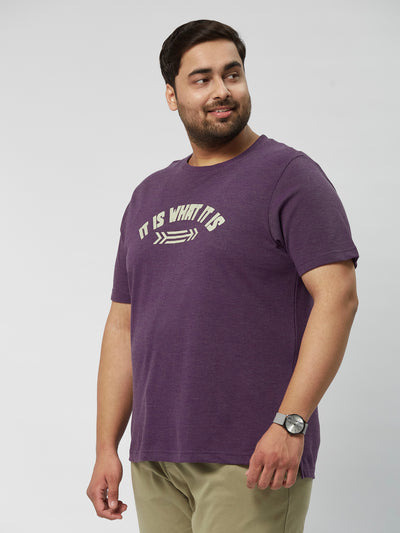Plus Size Mélange Crew Neck T-Shirt | XL-7XL