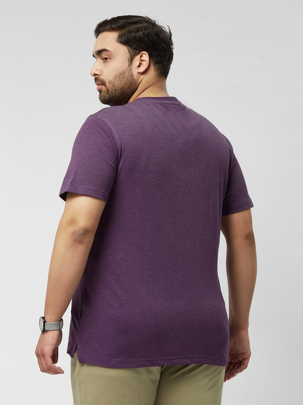 Plus Size Mélange Crew Neck T-Shirt | XL-7XL