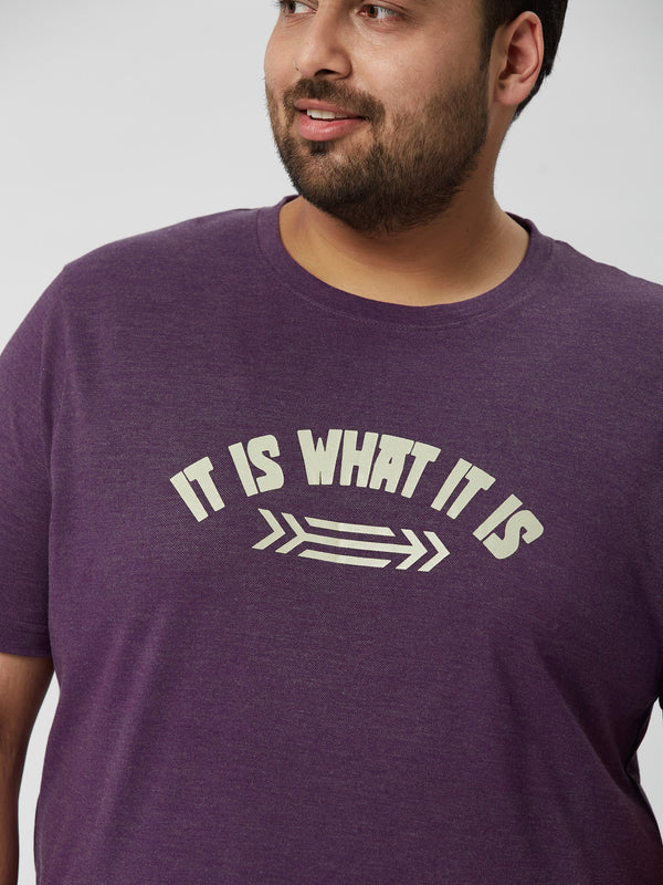 Plus Size Mélange Crew Neck T-Shirt | XL-7XL