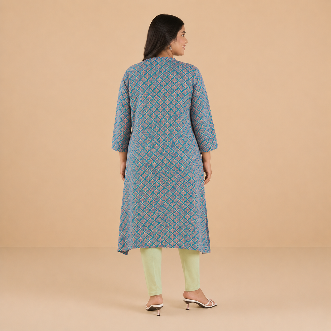 Plus Size Printed Cotton Kurta | XL-7XL