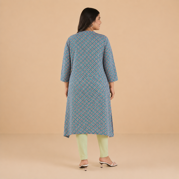 Plus Size Printed Cotton Kurta | XL-7XL