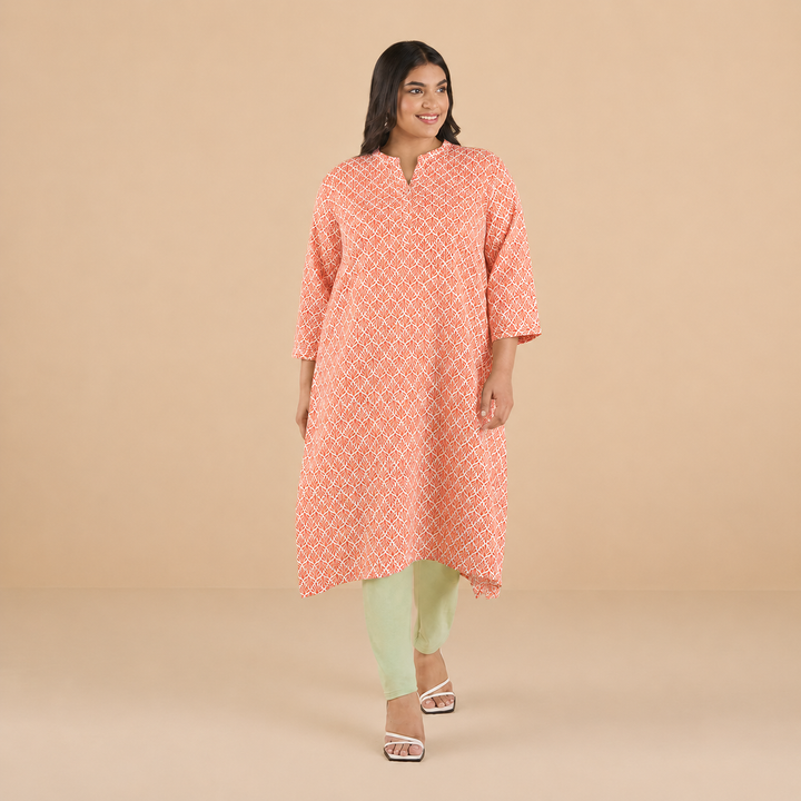 Plus Size Printed Cotton Kurti | XL-7XL