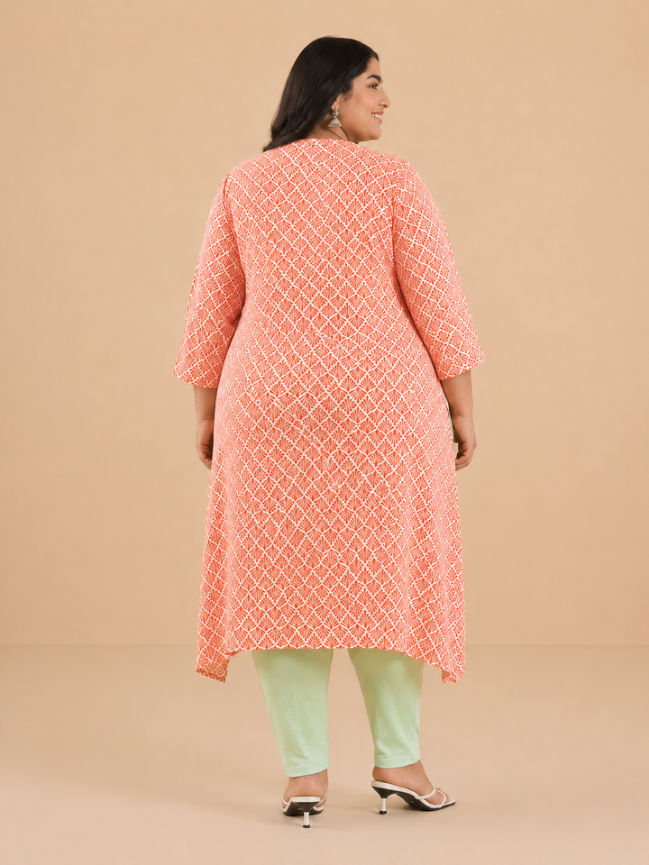 Plus Size Printed Cotton Kurti | XL-7XL