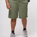 Plus size Solid Twill Holiday City Shorts For Men | XL-7XL